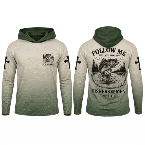 Follow Me Fishers of Men Personalized Christian Fishing Apparel