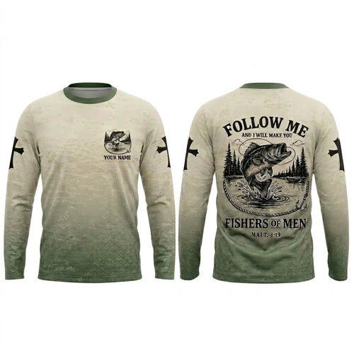 Follow Me Fishers of Men Personalized Christian Fishing Apparel