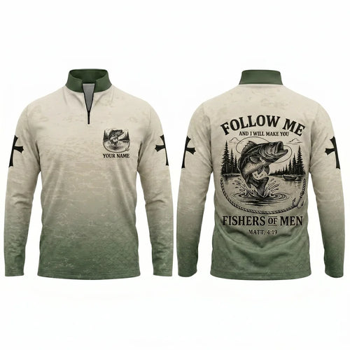 Follow Me Fishers of Men Personalized Christian Fishing Apparel