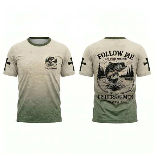 Follow Me Fishers of Men Personalized Christian Fishing Apparel