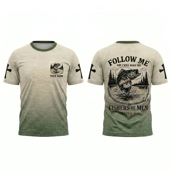 Follow Me Fishers of Men Christian Fishing T-Shirt 2026