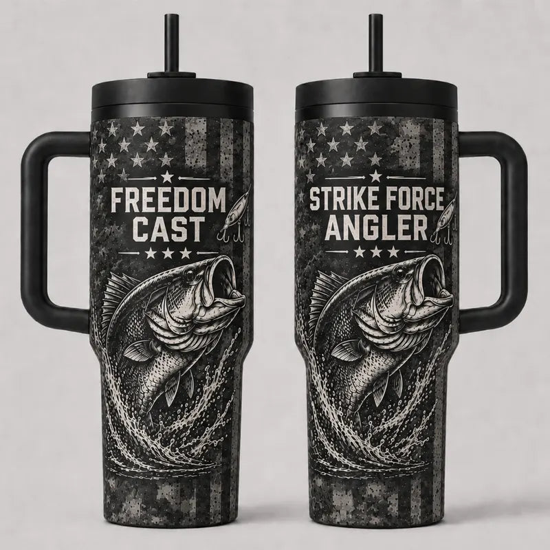 Freedom Cast Strike Force Angler Fishing Tumbler
