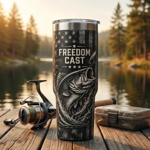 Freedom Cast Strike Force Angler Fishing Tumbler