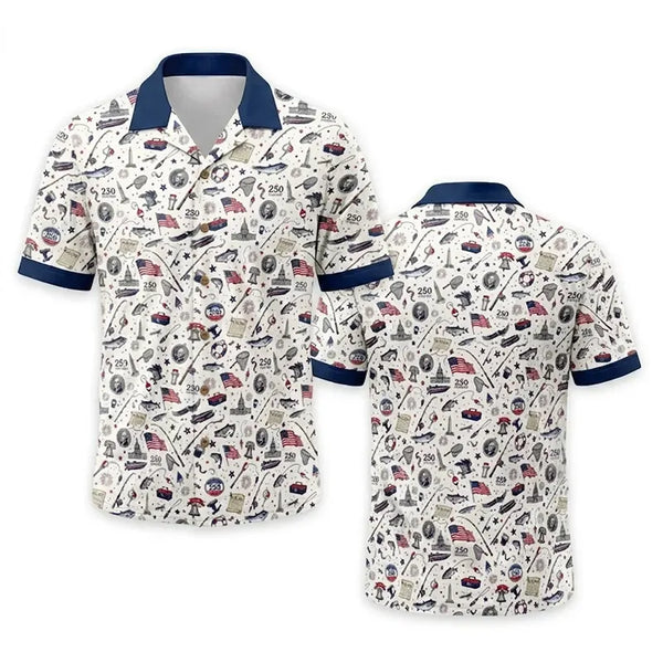 Freedom & Fishing USA 250 Hawaiian Shirt 2026