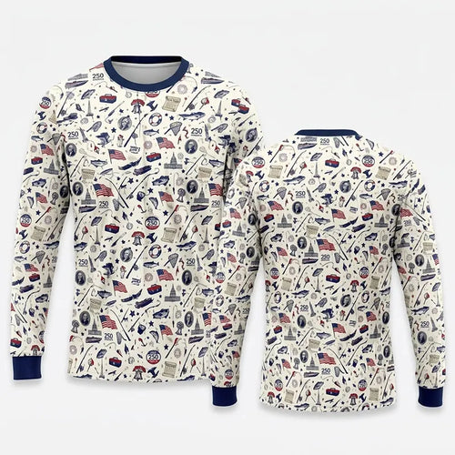 Freedom & Fishing USA 250 Patriotic Sweater