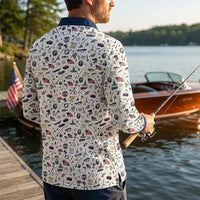 Freedom & Fishing USA 250 Polo Long Sleeve Shirt