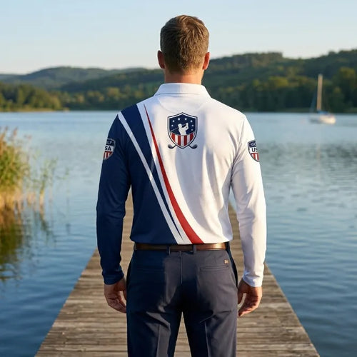 Golf Of America Personalized Polo Long Sleeve Shirt