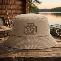 Gone Fishing Vintage Bucket Hat