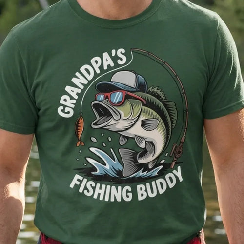 Grandpa Fishing Buddy | Fishing Gift for Grandpa T-Shirt