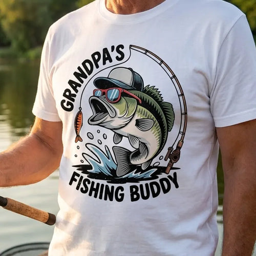 Grandpa Fishing Buddy | Fishing Gift for Grandpa T-Shirt