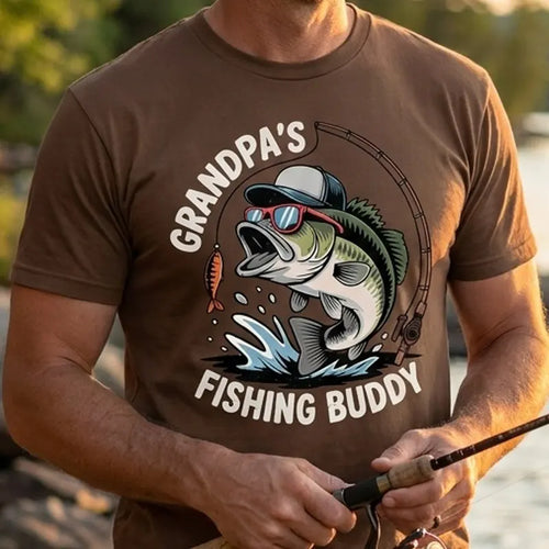 Grandpa Fishing Buddy | Fishing Gift for Grandpa T-Shirt