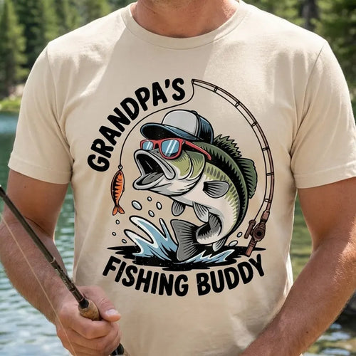 Grandpa Fishing Buddy | Fishing Gift for Grandpa T-Shirt
