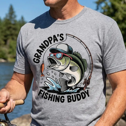 Grandpa Fishing Buddy | Fishing Gift for Grandpa T-Shirt