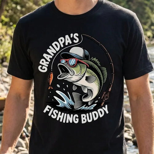 Grandpa Fishing Buddy | Fishing Gift for Grandpa T-Shirt