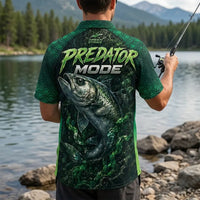 Green Strike Predator Mode Fishing Hawaiian Shirt