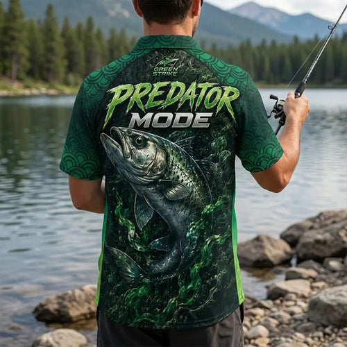 Green Strike Predator Mode Fishing Hawaiian Shirt