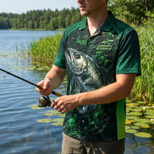 Green Strike Predator Mode Fishing Hawaiian Shirt
