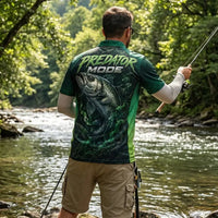 Green Strike Predator Mode Fishing Polo Shirt