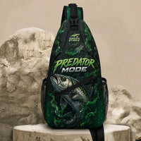 Green Strike Predator Mode Fishing Sling Bag