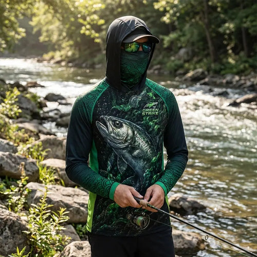 Green Strike Predator Mode Fishing Sun Protection Shirt