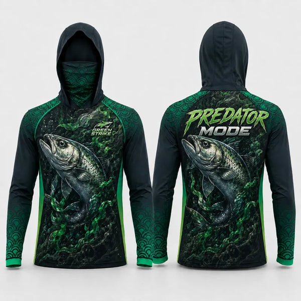 Green Strike Predator Mode Fishing Sun Protection Shirt