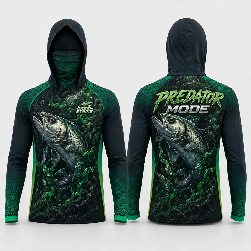 Green Strike Predator Mode Fishing Sun Protection Shirt