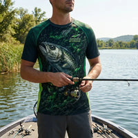 Green Strike Predator Mode Fishing T-Shirt