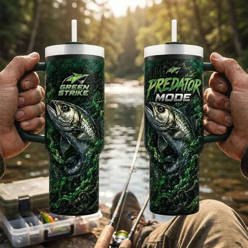Green Strike Predator Mode Fishing Tumbler