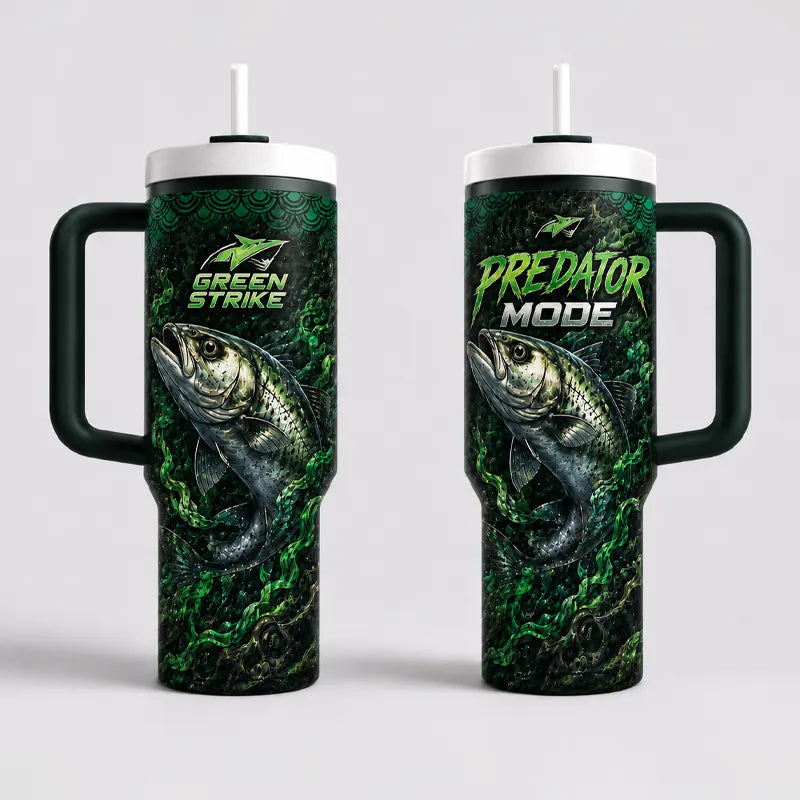 Green Strike Predator Mode Fishing Tumbler