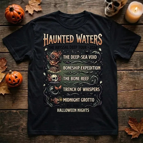 Haunted Waters Abyssal Deep Tour Halloween T-Shirt