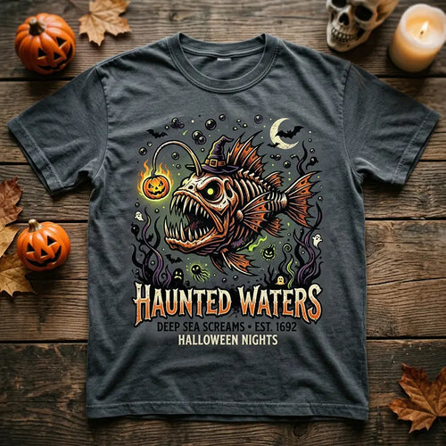 Haunted Waters Anglerfish Halloween T-Shirt