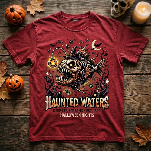 Haunted Waters Anglerfish Halloween T-Shirt
