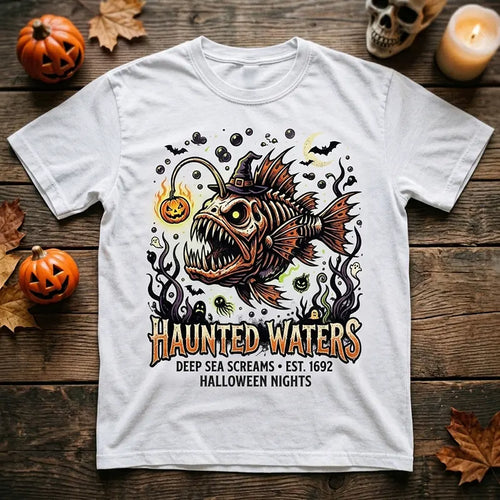 Haunted Waters Anglerfish Halloween T-Shirt