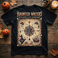 Haunted Waters Halloween Treasure Map T-Shirt