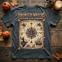 Haunted Waters Halloween Treasure Map T-Shirt