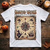 Haunted Waters Halloween Treasure Map T-Shirt