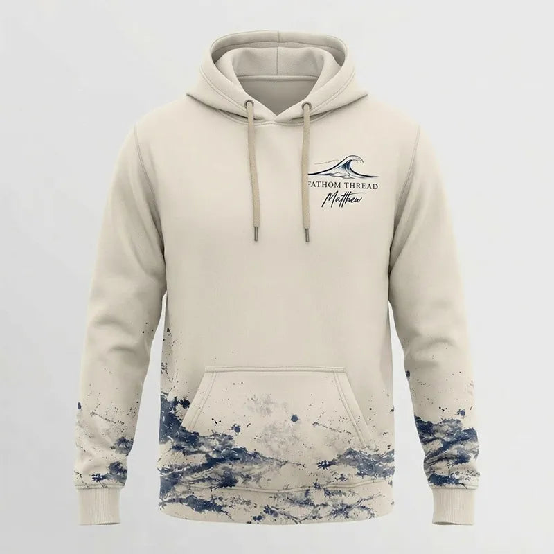 Personalized Fathom Thread Gyotaku Tuna Ocean Fishing Hoodie