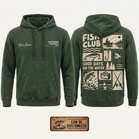 Personalized Fish Club Good Days On The Water Hoodie