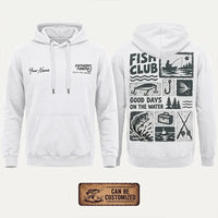 Personalized Fish Club Good Days On The Water Hoodie