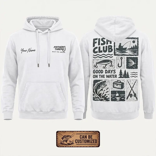 Personalized Fish Club Good Days On The Water Hoodie