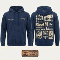 Personalized Fish Club Good Days On The Water Hoodie
