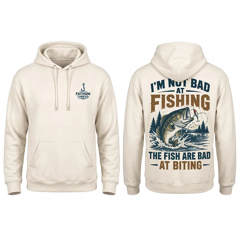 Funny I'm Not Bad at Fishing Bass Fishing Hoodie