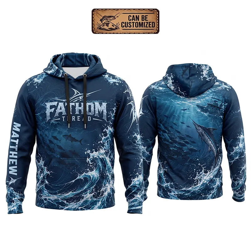 Fathom Thread Swordfish Ocean Fishing Hoodie