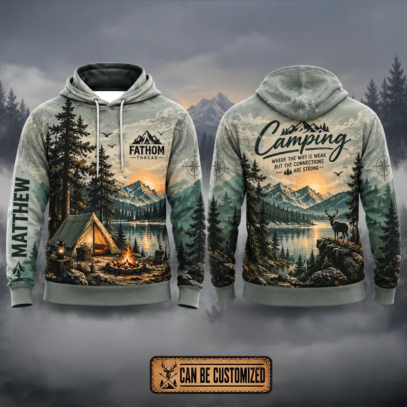 Camping Wilderness Scenic All Over Print Hoodie