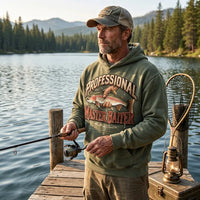 Professional Master Baiter Vintage Rainbow Trout Fishing Hoodie