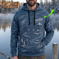 Personalized Sleigh the Big Ones Christmas Fishing Hoodie