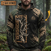Personalized MTN Bonded Let's Go Hunting Camo Hoodie