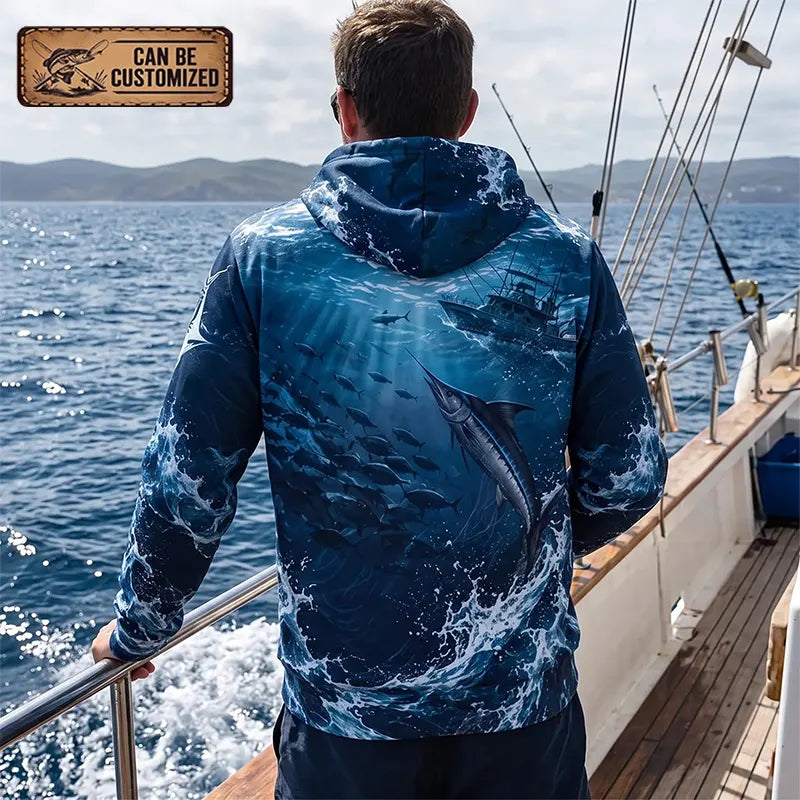 Fathom Thread Swordfish Ocean Fishing Hoodie
