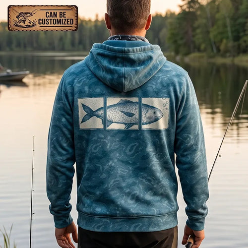 Personalized Fathom Thread Underwater Fish Camo Hoodie