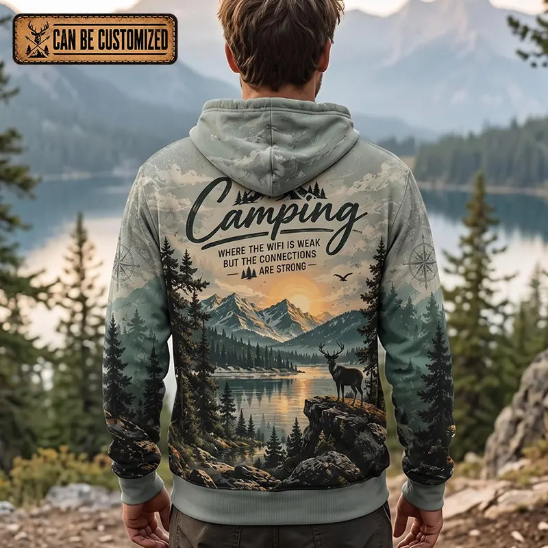 Camping Wilderness Scenic All Over Print Hoodie